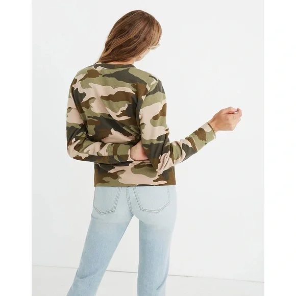 Madewell Green and Tan Crew Neck Sweater - Picture 3 of 12